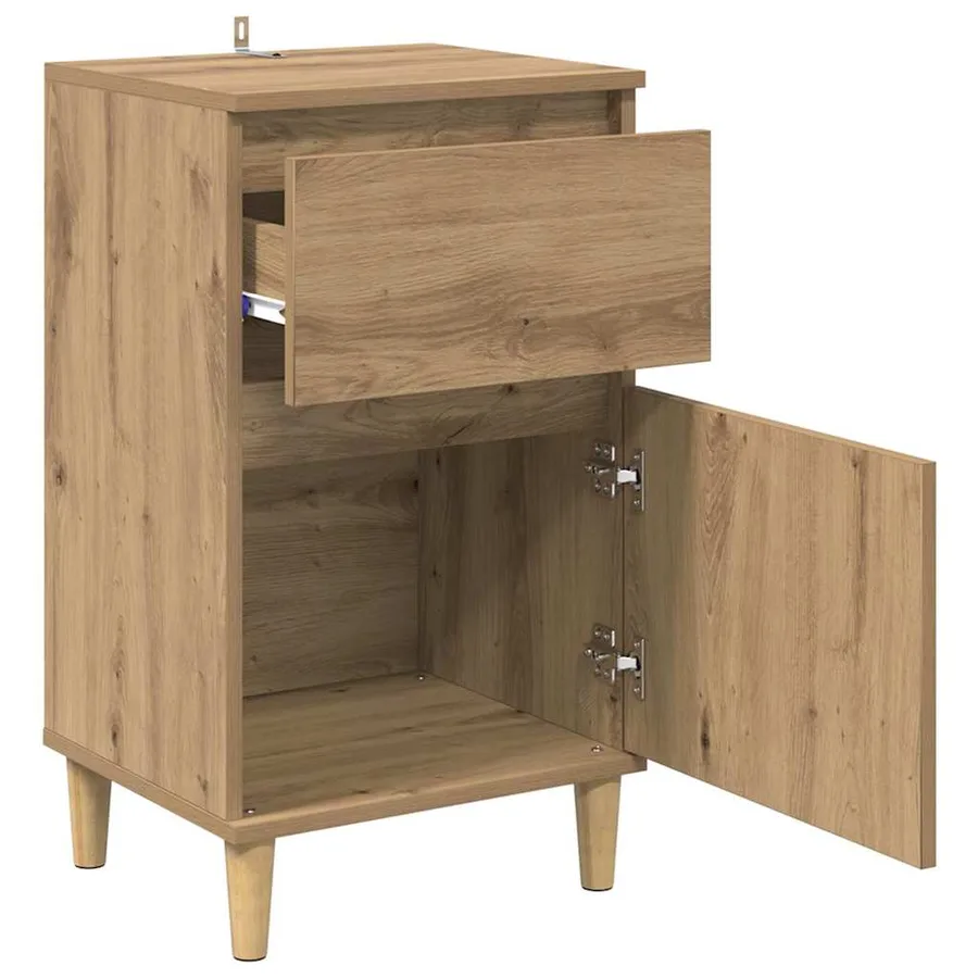 Cabinet de chevet Chêne artisanal 40 x 35 x 70 cm - 5