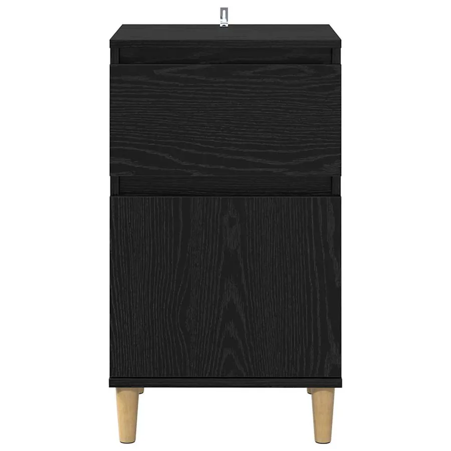 Cabinet de chevet Chêne noir 40 x 35 x 70 cm Bois d'ingénierie - 6