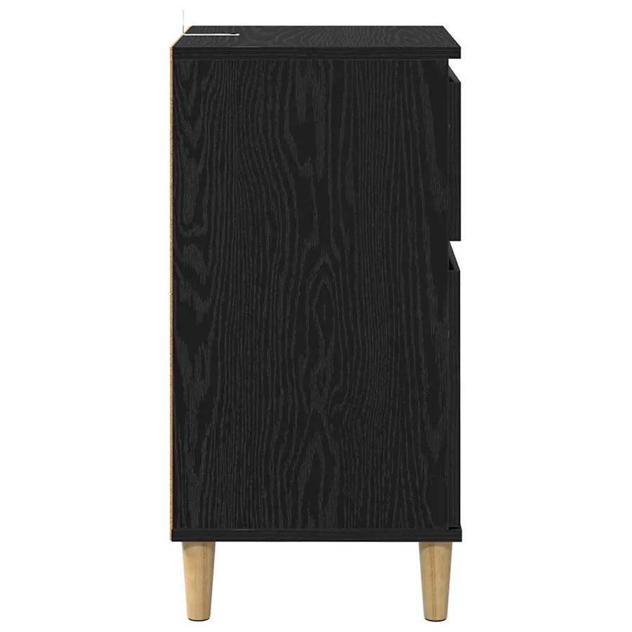 Cabinet de chevet Chêne noir 40 x 35 x 70 cm Bois d'ingénierie - 7
