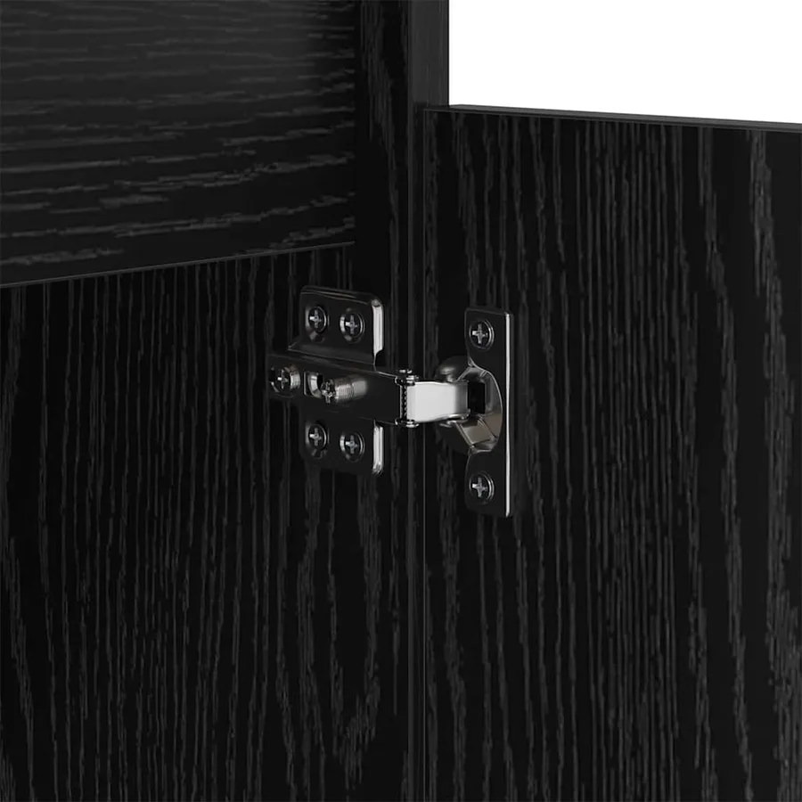 Cabinet de chevet Chêne noir 40 x 35 x 70 cm Bois d'ingénierie - 8