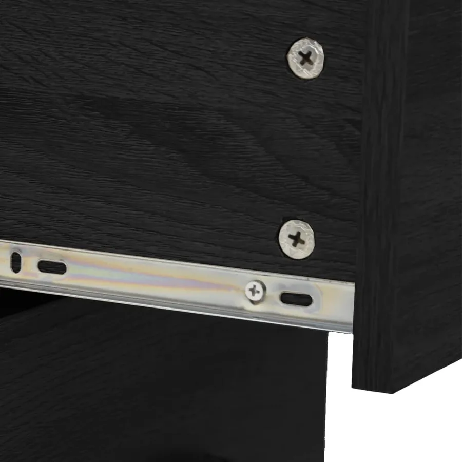 Ensemble de meubles salle de bain 7 pcs noir bois d'ingénierie - 6