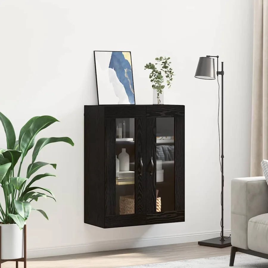 Meuble mural Chêne noir 69,5 x 34 x 90 cm - 4