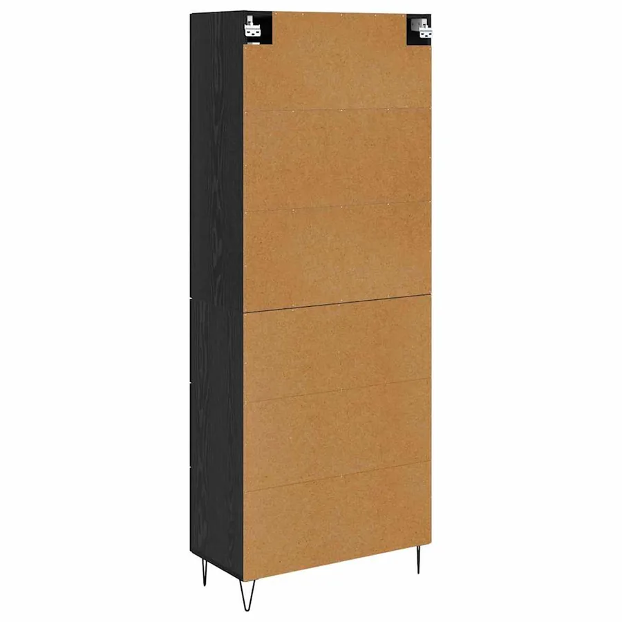 Haut Armoire Chêne noir 69,5 x 34 x 90 cm Bois d'ingénierie - 10