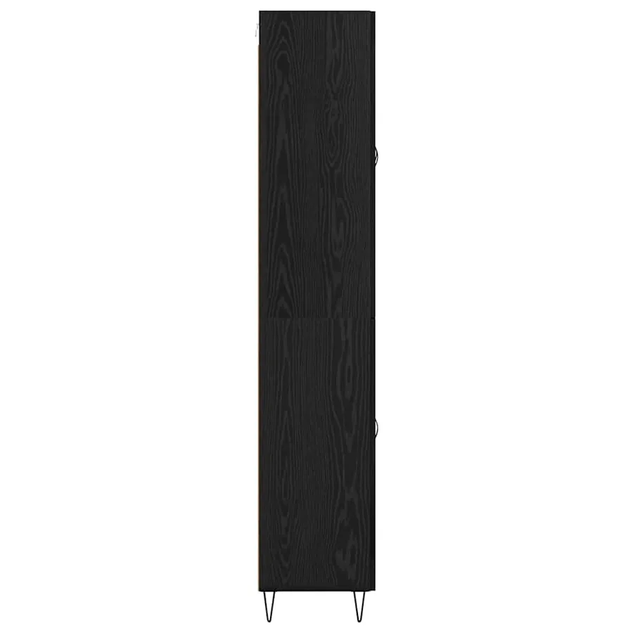 Haut Armoire Chêne noir 69,5 x 34 x 90 cm Bois d'ingénierie - 9