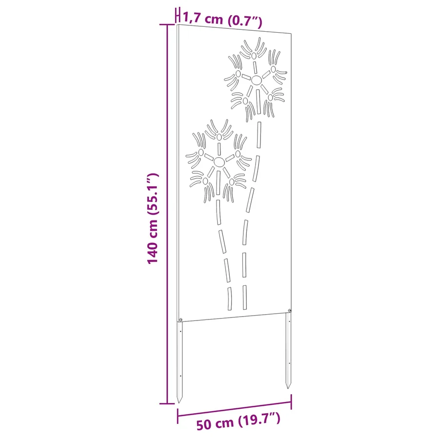 Écran de confidentialité de jardin Anthracite 50 x 140 cm - 8