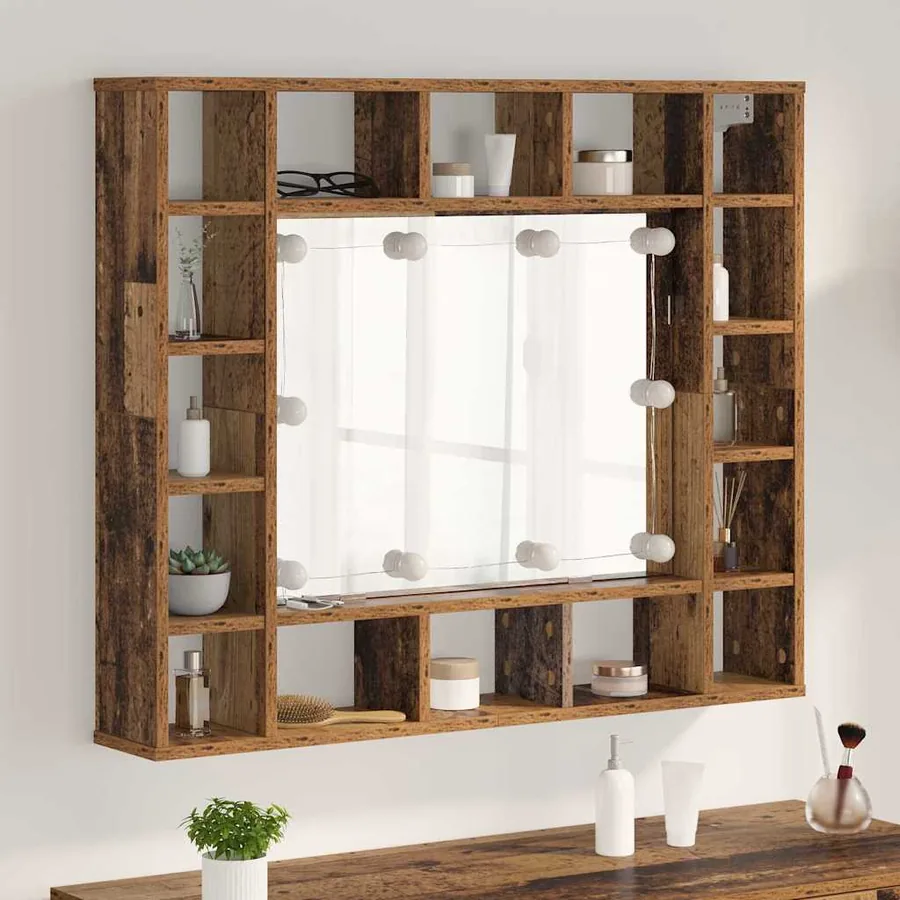 Armoire Miroir Bois ancien 91 x 15 x 76,5 cm Bois d'ingénierie
