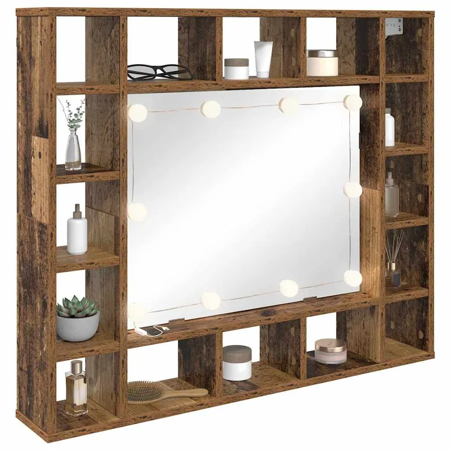 Armoire Miroir Bois ancien 91 x 15 x 76,5 cm Bois d'ingénierie - 3