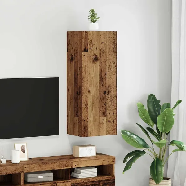 Meuble TV mural Montage mural Bois Ancien 40,5 x 30 x 102 cm
