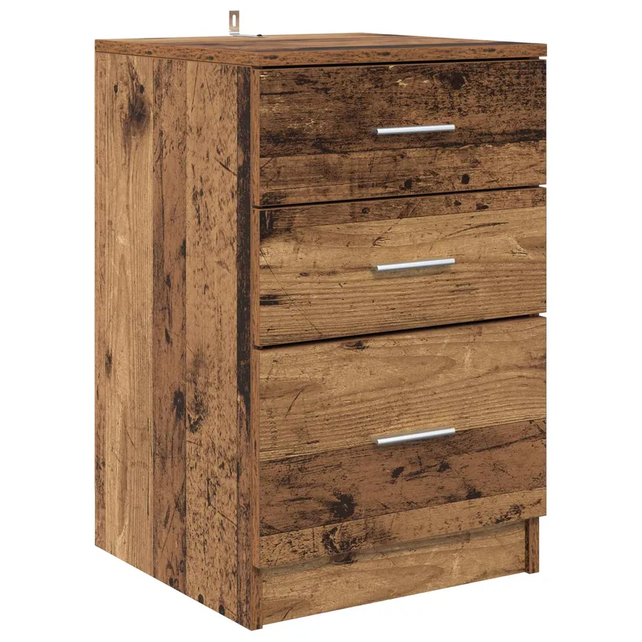 Cabinet de chevet Bois ancien 40 x 40 x 63 cm Bois d'ingénierie - 2