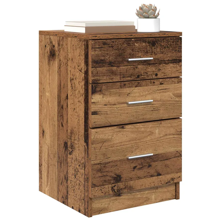 Cabinet de chevet Bois ancien 40 x 40 x 63 cm Bois d'ingénierie - 3