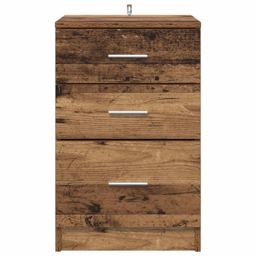 Cabinet de chevet Bois ancien 40 x 40 x 63 cm Bois d'ingénierie - 6