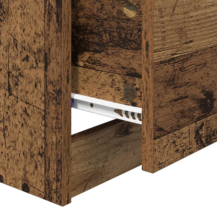 Cabinet de chevet Bois ancien 40 x 40 x 63 cm Bois d'ingénierie - 9