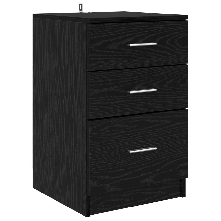 Cabinet de chevet Chêne noir 40 x 40 x 63 cm Bois d'ingénierie - 2
