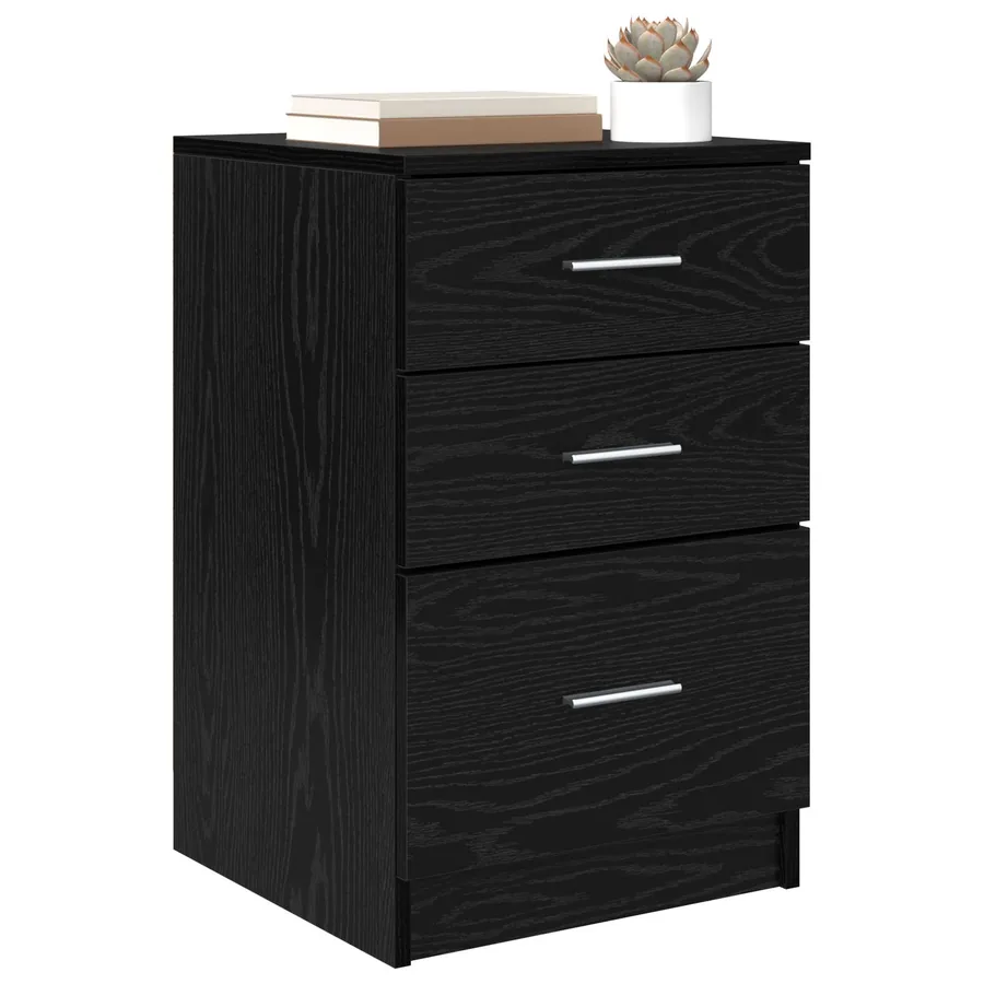 Cabinet de chevet Chêne noir 40 x 40 x 63 cm Bois d'ingénierie - 3