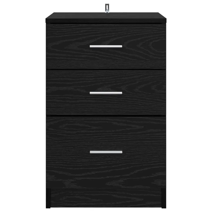 Cabinet de chevet Chêne noir 40 x 40 x 63 cm Bois d'ingénierie - 6