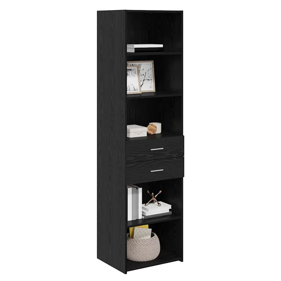 Haut Armoire Chêne noir 50 x 42,5 x 185 cm Bois d'ingénierie - 3