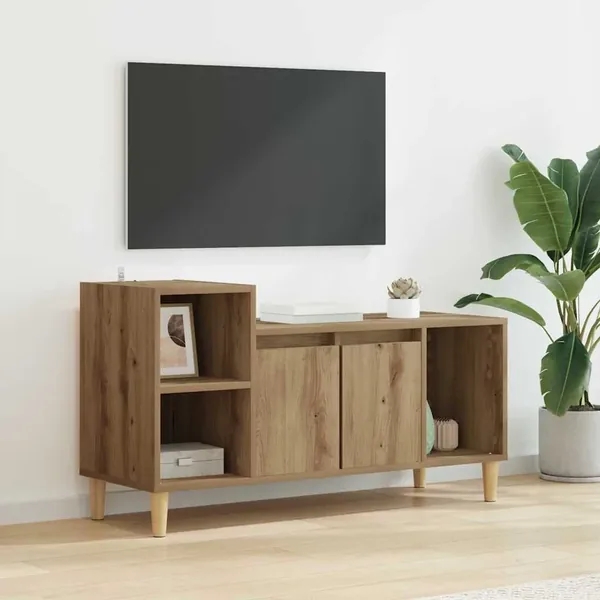 Meuble TV 100 x 35 x 55 cm Chêne artisanal Bois d'ingénierie