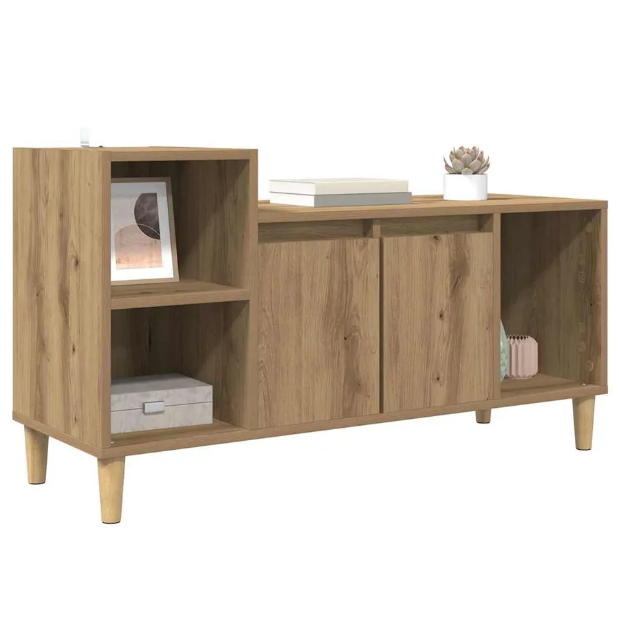 Meuble TV 100 x 35 x 55 cm Chêne artisanal Bois d'ingénierie - 3