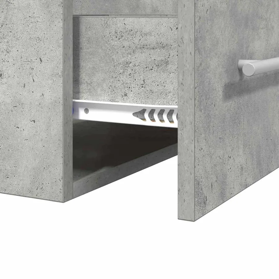 Armoire d'évier Gris béton 38,5 x 41 x 48 cm Bois d'ingénierie - 10