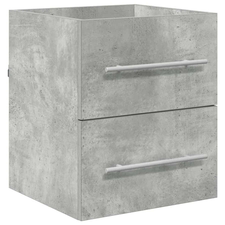 Armoire d'évier Gris béton 38,5 x 41 x 48 cm Bois d'ingénierie - 2