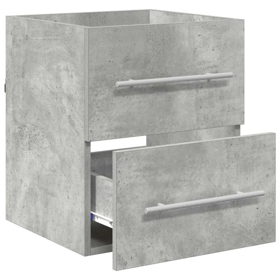 Armoire d'évier Gris béton 38,5 x 41 x 48 cm Bois d'ingénierie - 5