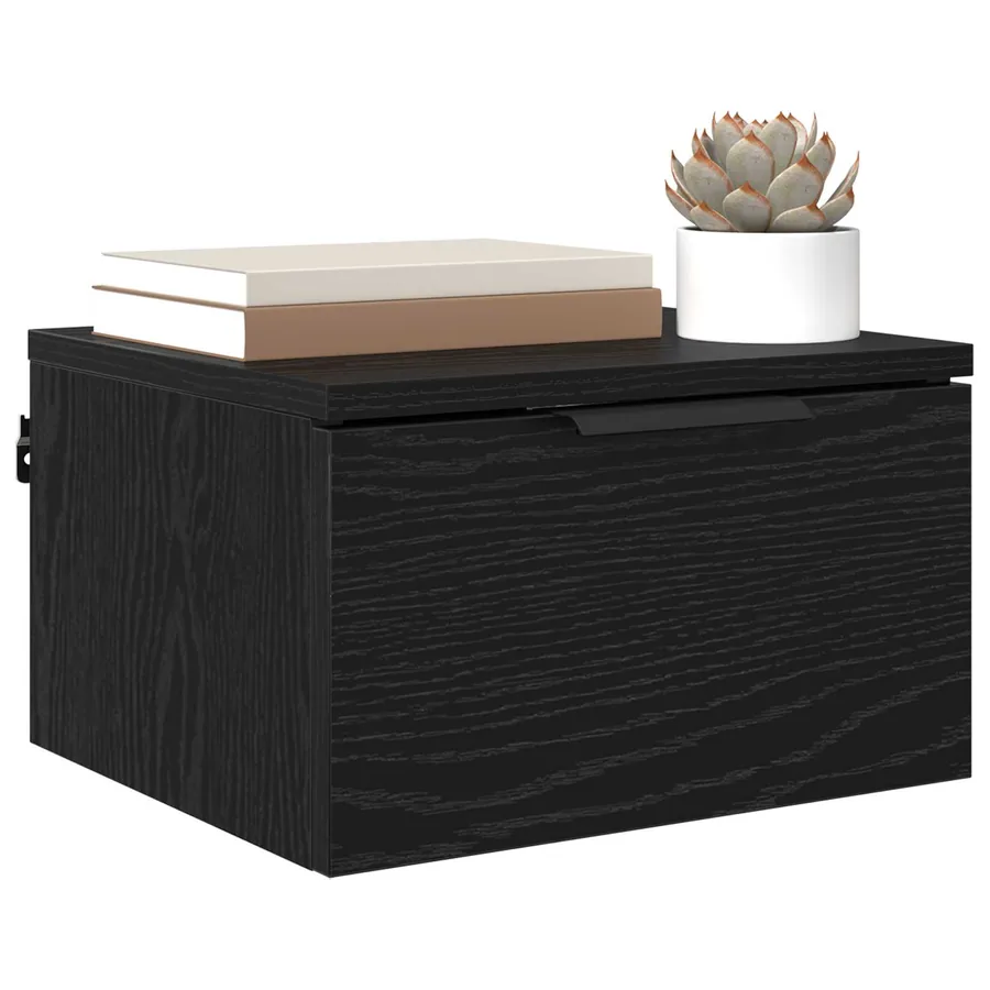 Cabinet de chevet Chêne noir 34 x 30 x 20 cm Bois d'ingénierie - 3