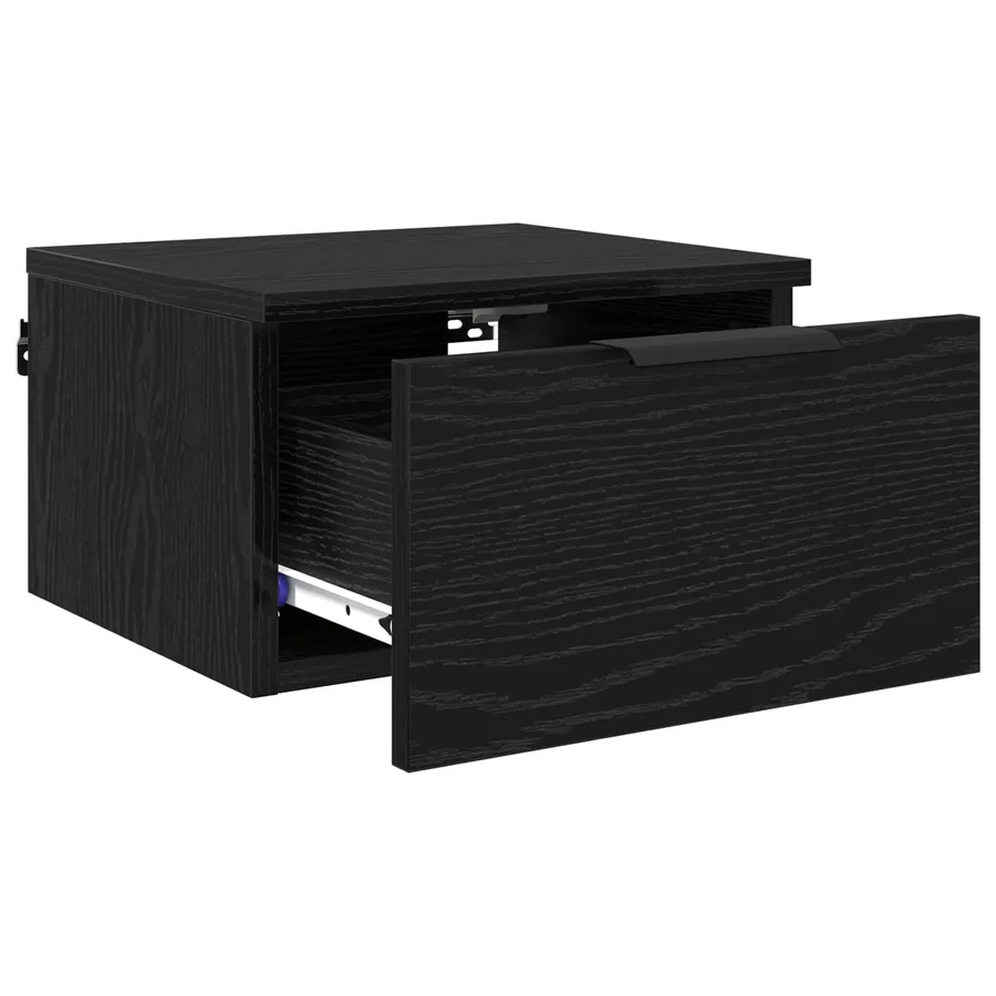 Cabinet de chevet Chêne noir 34 x 30 x 20 cm Bois d'ingénierie - 5