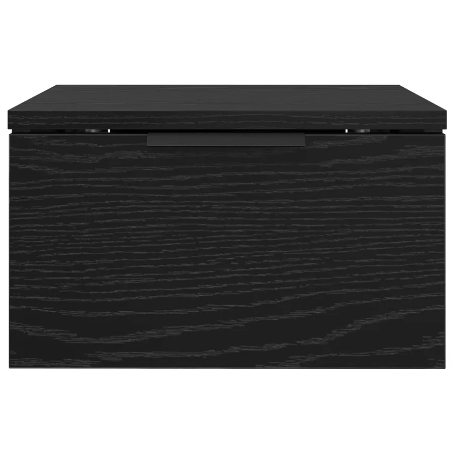 Cabinet de chevet Chêne noir 34 x 30 x 20 cm Bois d'ingénierie - 6