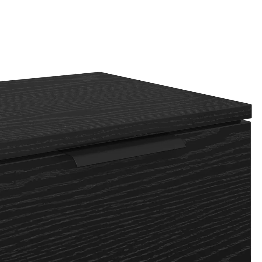 Cabinet de chevet Chêne noir 34 x 30 x 20 cm Bois d'ingénierie - 8