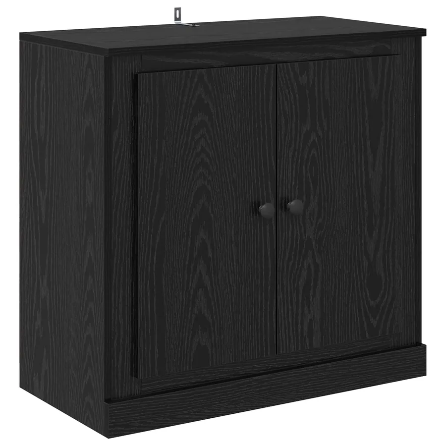 Buffet Chêne noir 70 x 35,5 x 67,5 cm Bois d'ingénierie - 2