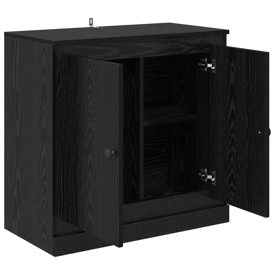 Buffet Chêne noir 70 x 35,5 x 67,5 cm Bois d'ingénierie - 5