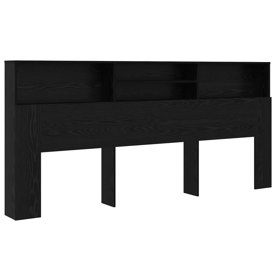 Cabinet de Tête de Lit Chêne noir 220 x 19 x 101,5 cm - 2