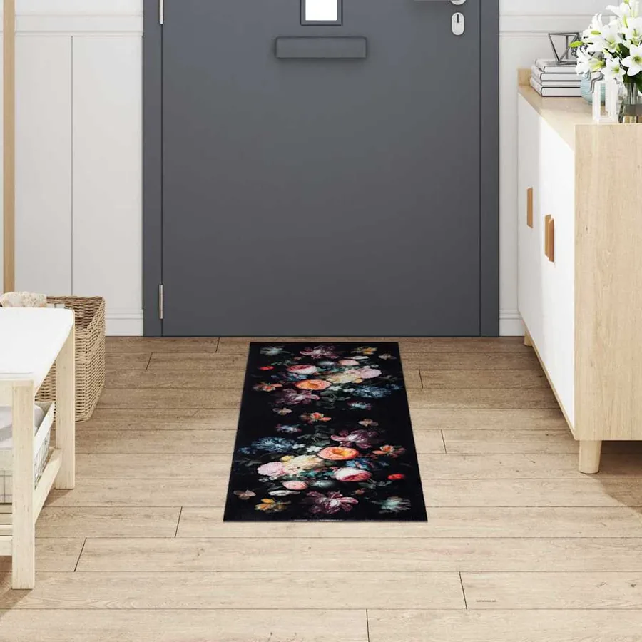 Tapis de Cuisine Noir 150 x 45 cm Velours - 3