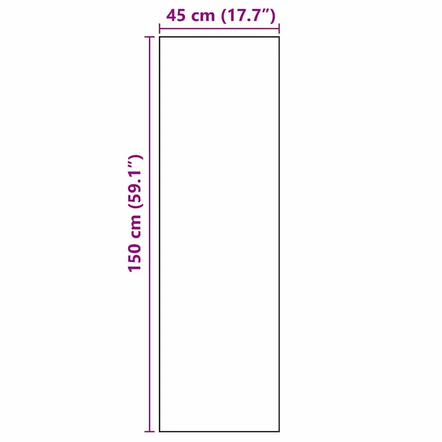 Tapis de Cuisine Noir 150 x 45 cm Velours - 7