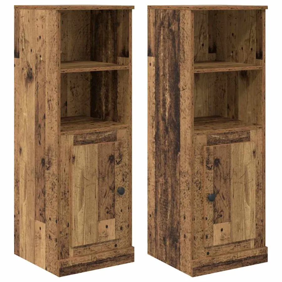 Haut Armoire avec tiroir 3 pcs Bois Ancien Bois d'ingénierie - 15