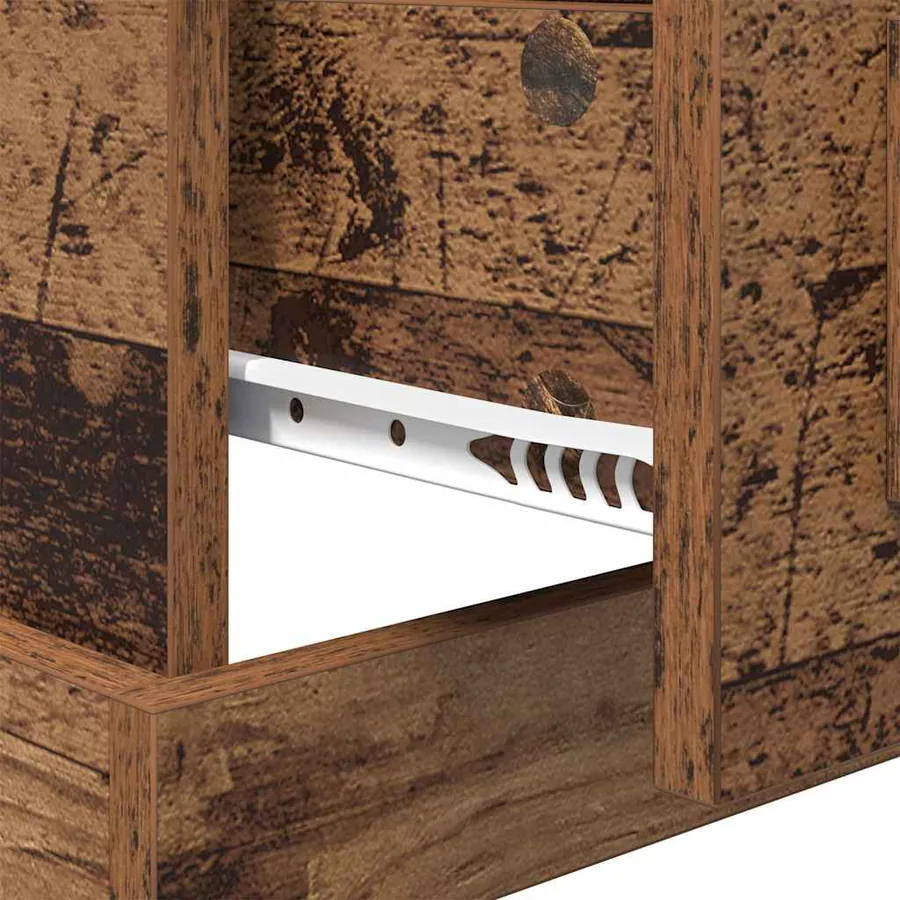 Cabinet de chevet Bois ancien 50 x 50 x 60 cm Bois d'ingénierie - 9