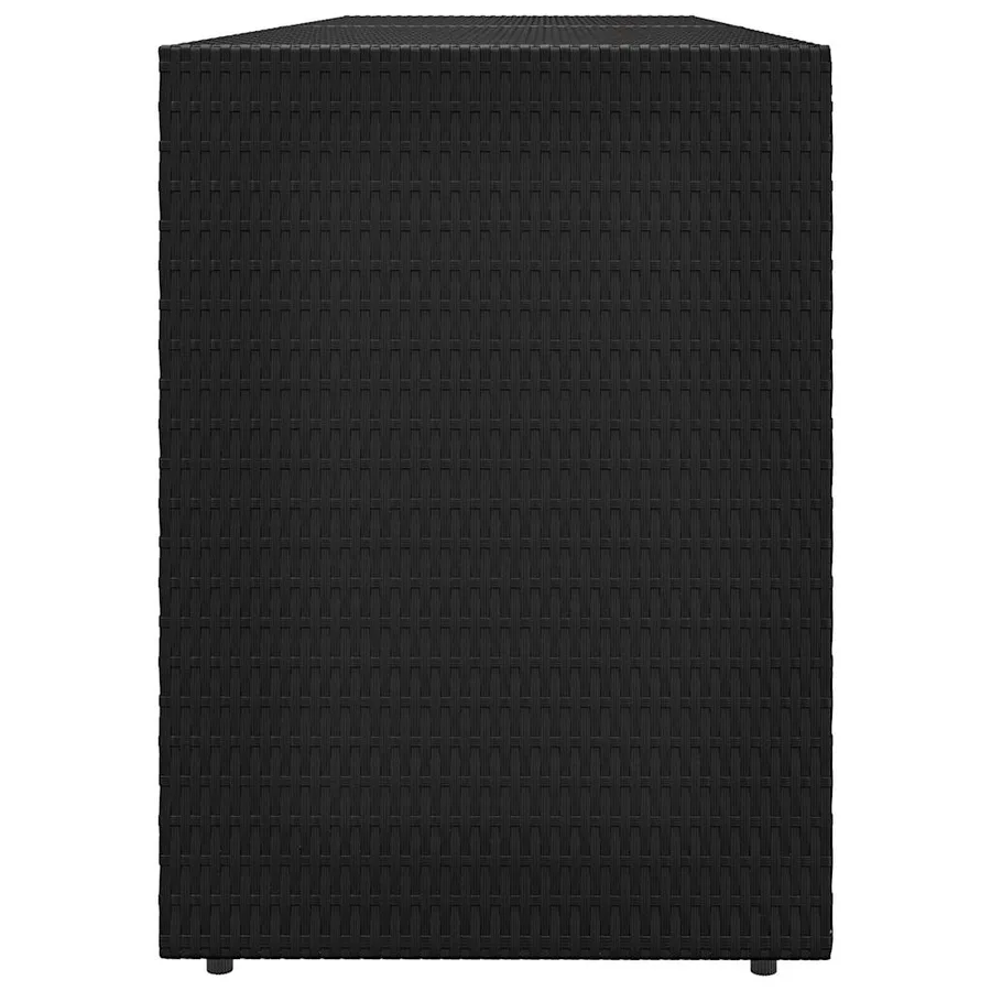 Armoire de rangement de jardin Noir 198x55,5x80 cm Résine tressée - 5