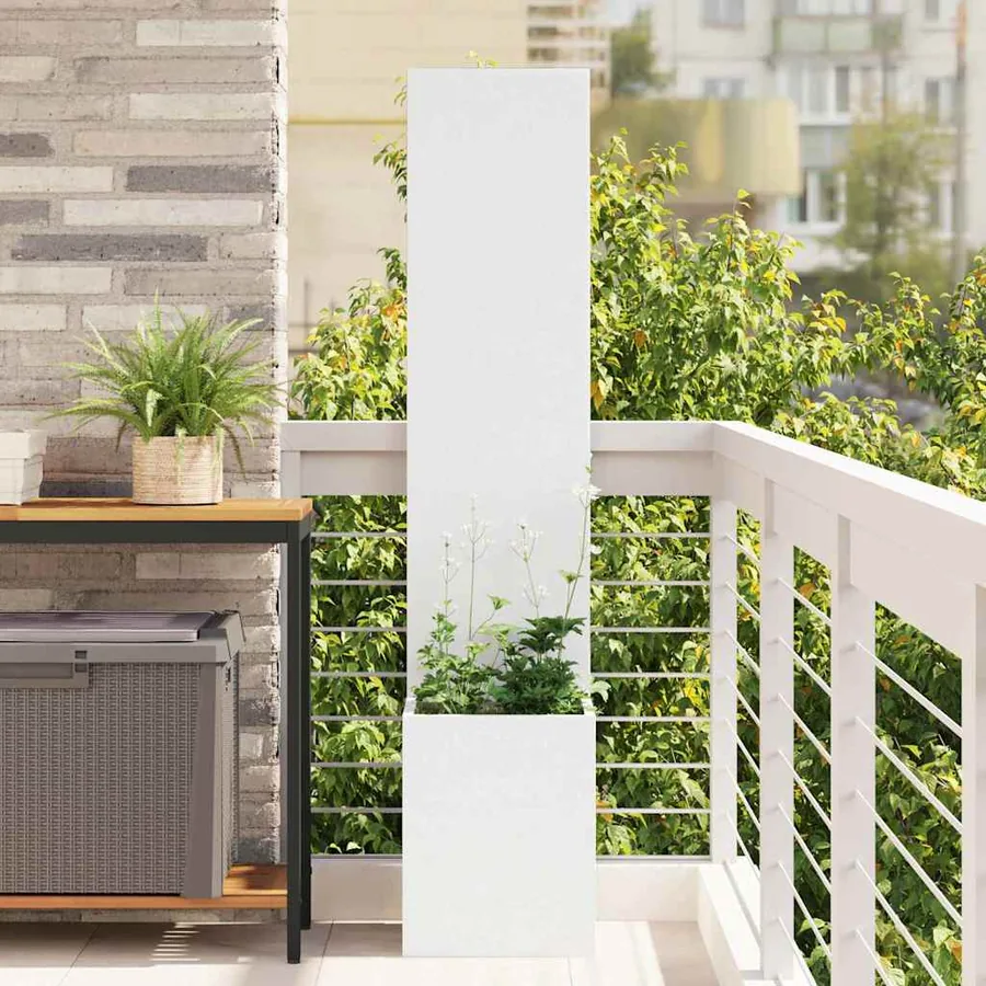 Écran de confidentialité de jardin Fretwork Blanc 32 x 150 cm