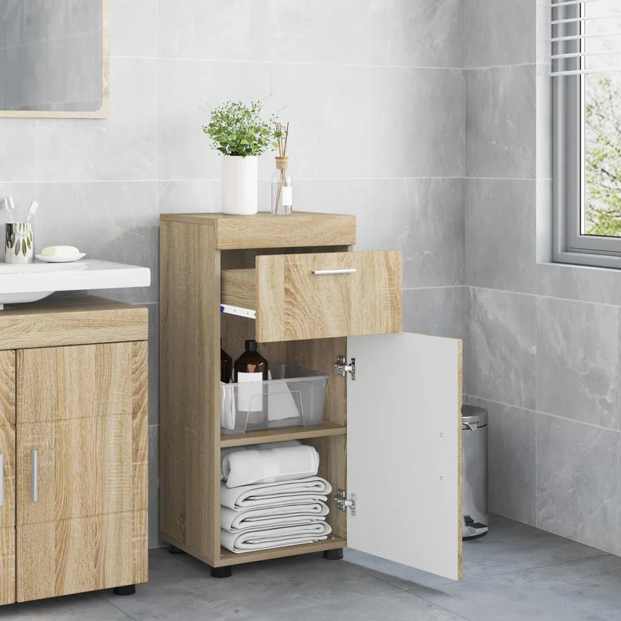 Ensemble d'armoire de salle de bain TULUM Chêne Sonoma - 4