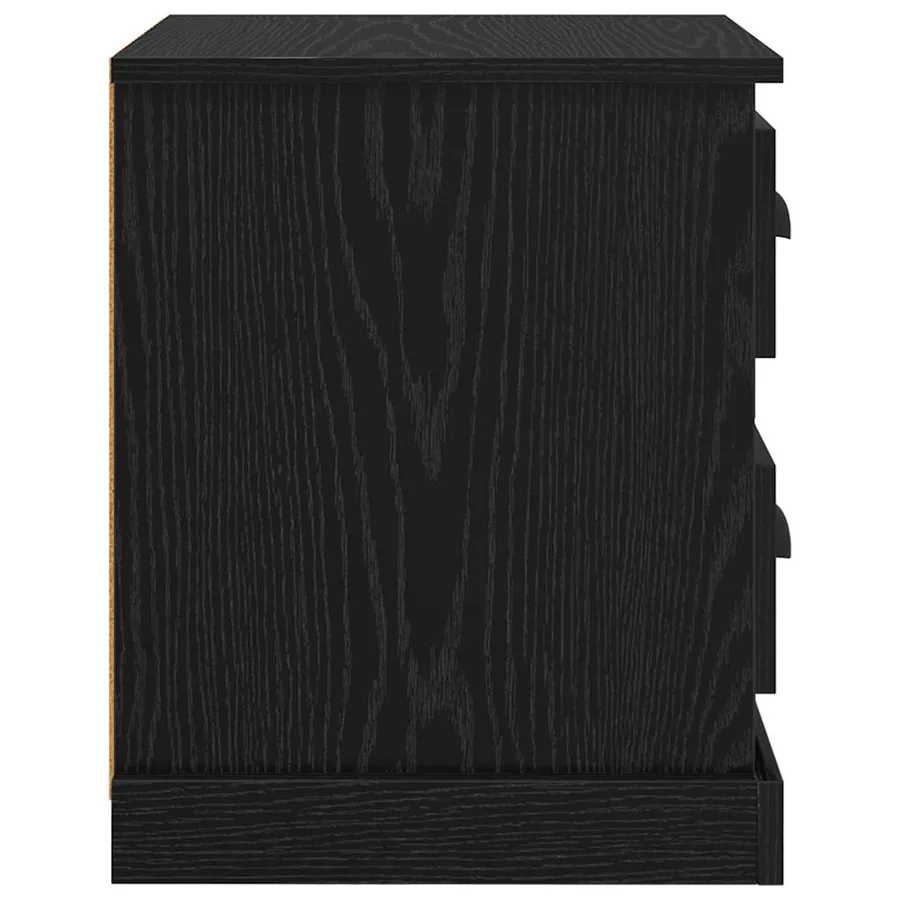 Cabinet de chevet avec tiroir Chêne noir 39 x 39 x 47.5 cm - 7