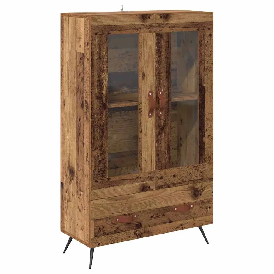 Haut Armoire avec tiroir Bois Ancien 69,5 x 31 x 115 cm - 2
