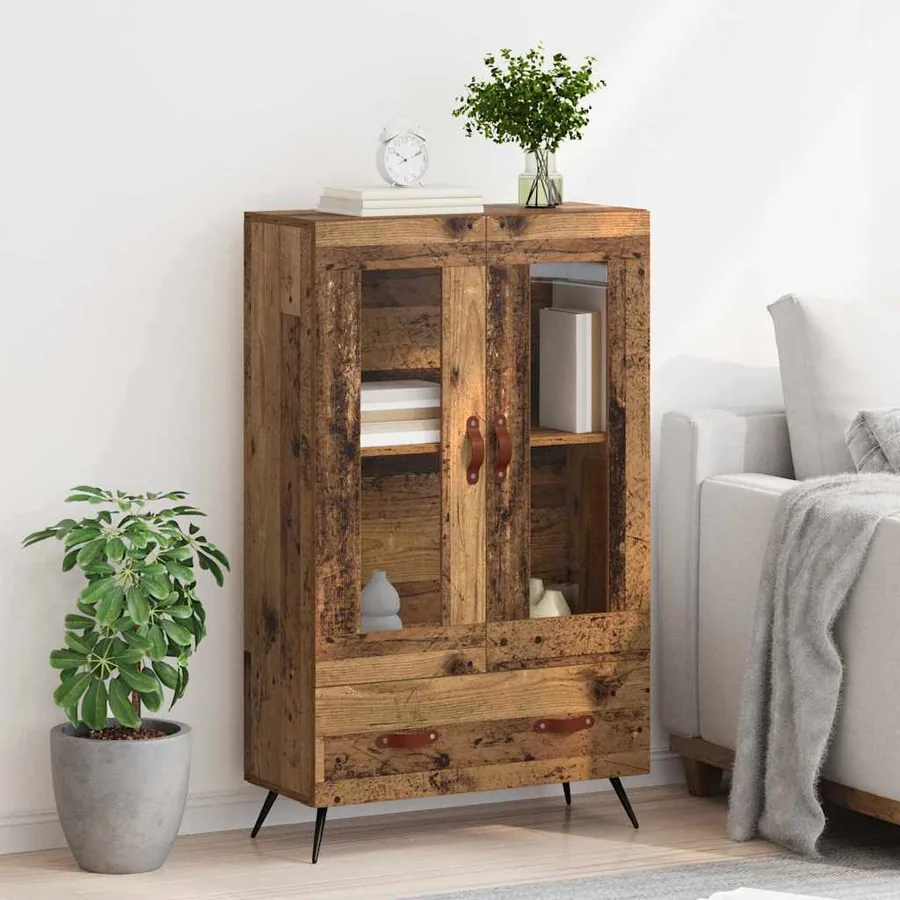 Haut Armoire avec tiroir Bois Ancien 69,5 x 31 x 115 cm - 4
