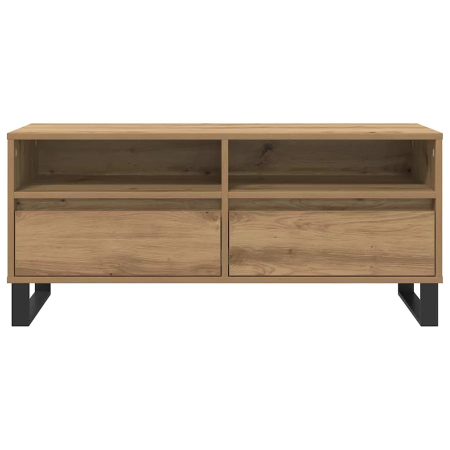 Meuble TV 100 x 34,5 x 44,5 cm Chêne artisanal - 6