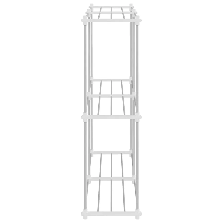 Étagère tubulaire avec stockage Blanc 86 x 27 x 90 cm Aluminium - 6