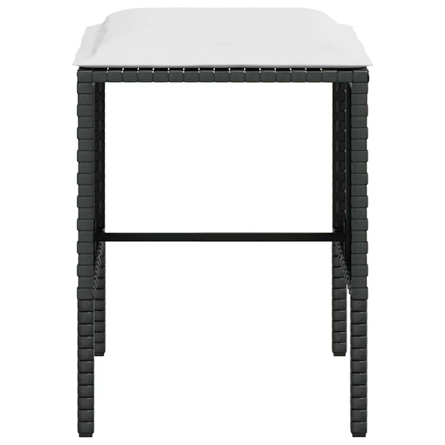 Ensemble de canapés en L 5pcs avec coussins résine tressée noir - 8