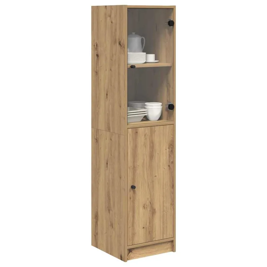 Haut Armoire Chêne artisanal 35 x 37 x 142 cm Bois d'ingénierie - 3