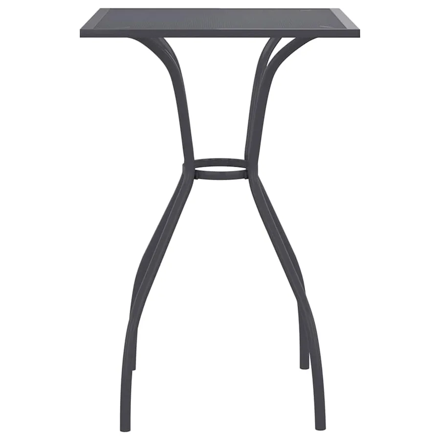 Table de jardin anthracite 50x50x72 cm treillis d'acier - 3