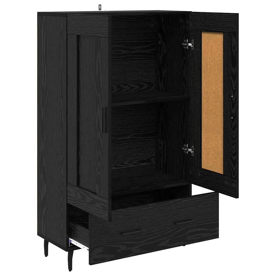 Haut Armoire Chêne noir 69,5 x 31 x 115 cm Bois d'ingénierie - 5