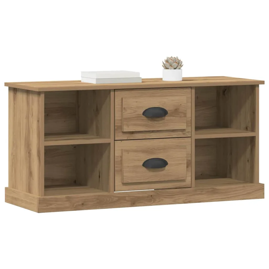 Meuble TV 99,5 x 35,5 x 48 cm Chêne artisanal Bois d'ingénierie - 3