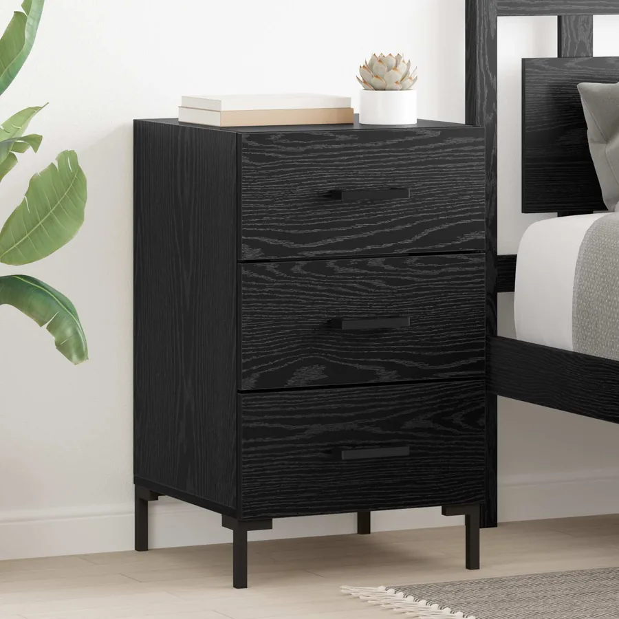 Cabinet de chevet Chêne noir 40 x 40 x 66 cm Bois d'ingénierie